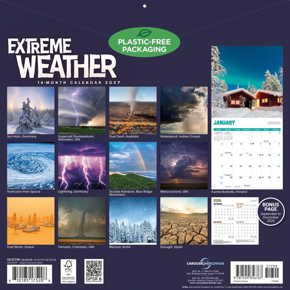 Extreme Weather 2027 Wall Calendar First Alternate Image