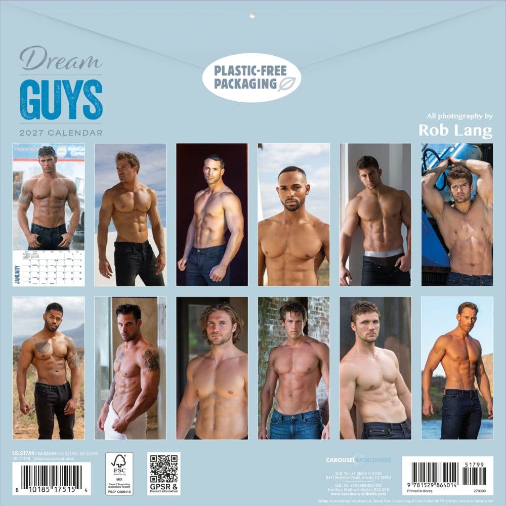 Dream Guys 2027 Wall Calendar First Alternate Image