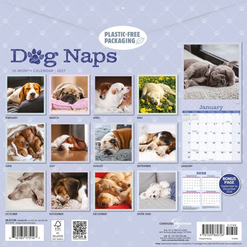 Dog Naps 2027 Wall Calendar First Alternate Image