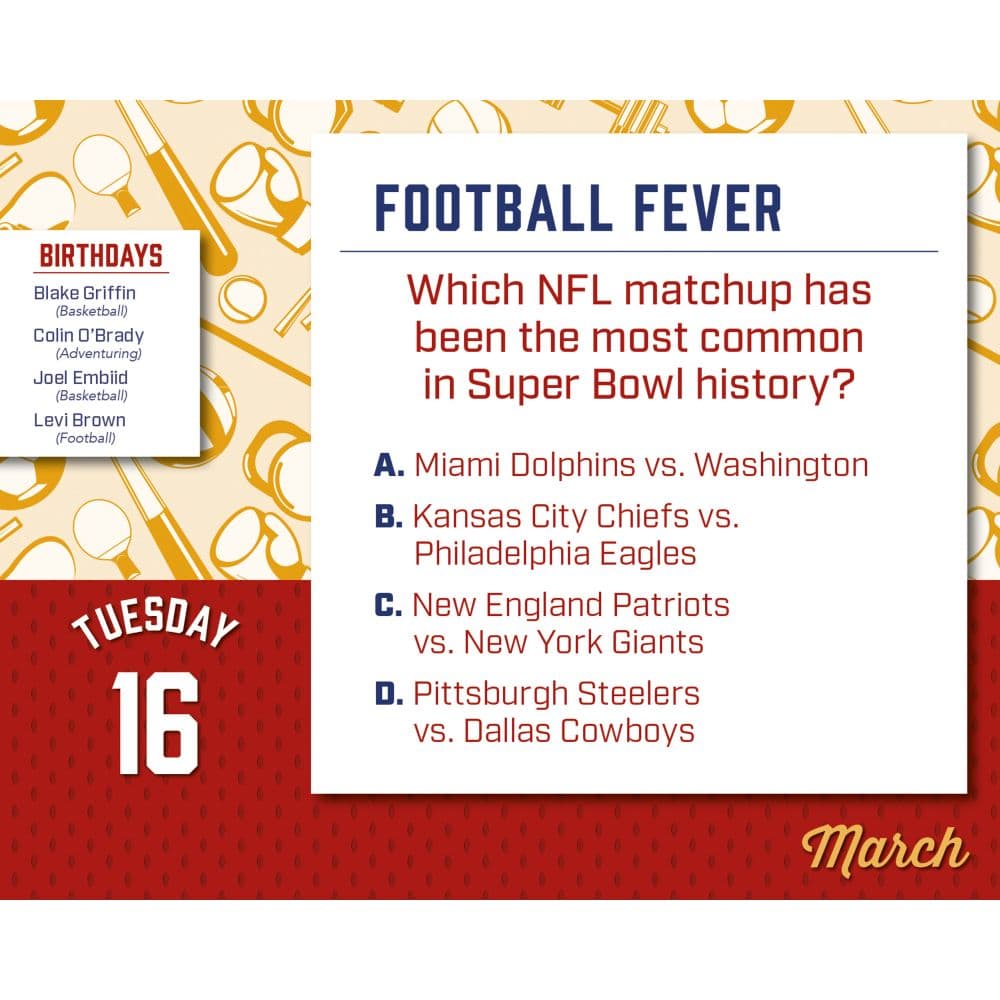 Daily Sports Trivia 2027 Page-a-Day Desk Calendar Third Alternate Image