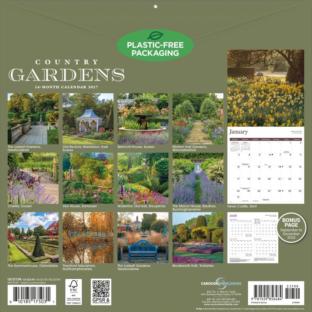 Country Gardens 2027 Wall Calendar First Alternate Image