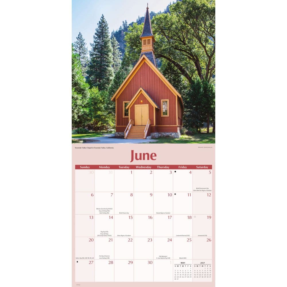 Churches 2027 Wall Calendar Third Alternate Image