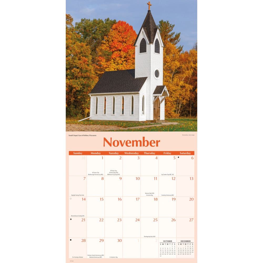 Churches 2027 Wall Calendar Fourth Alternate Image