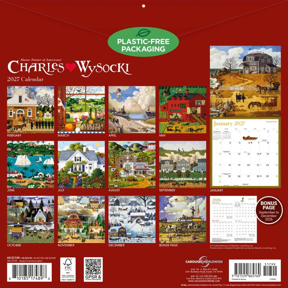 Charles Wysocki Americana 2027 Wall Calendar First Alternate Image