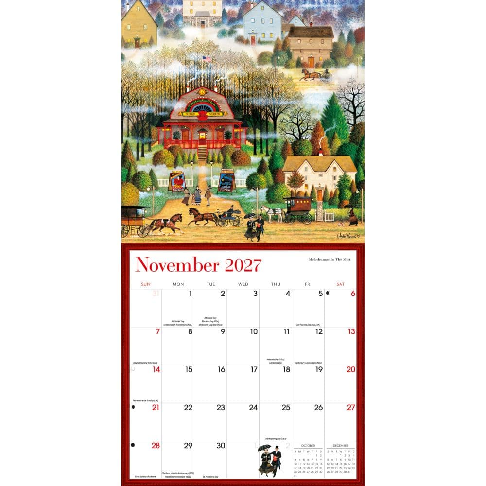 Charles Wysocki Americana 2027 Wall Calendar Fourth Alternate Image