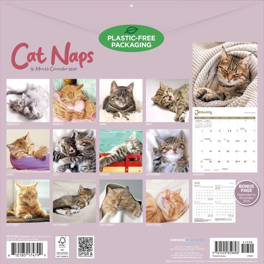 Cat Naps 2027 Wall Calendar First Alternate Image