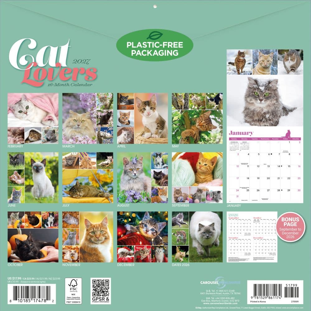 Cat Lovers 2027 Wall Calendar First Alternate Image