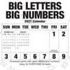 image Big Letters Big Numbers 2027 Wall Calendar Main Product Image