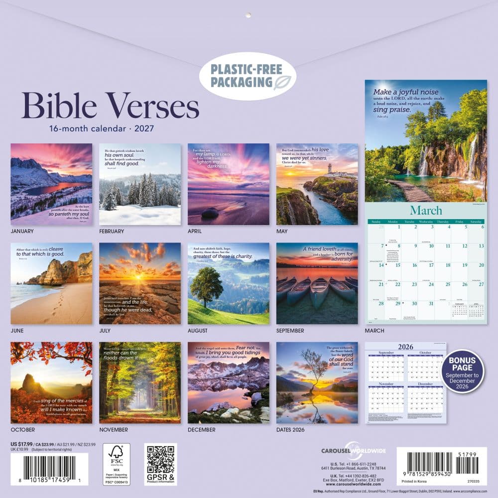 Bible Verse 2027 Wall Calendar First Alternate Image