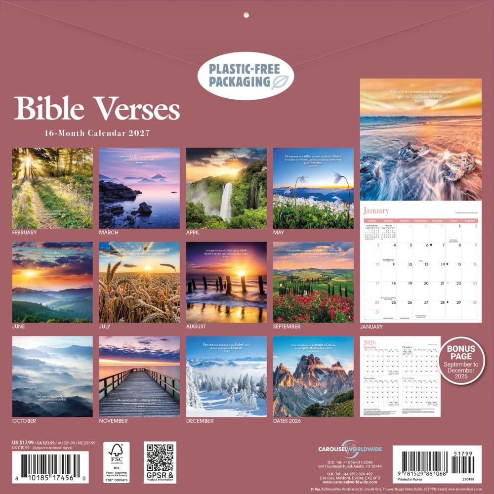 Bible Verses Photo 2027 Wall Calendar First Alternate Image