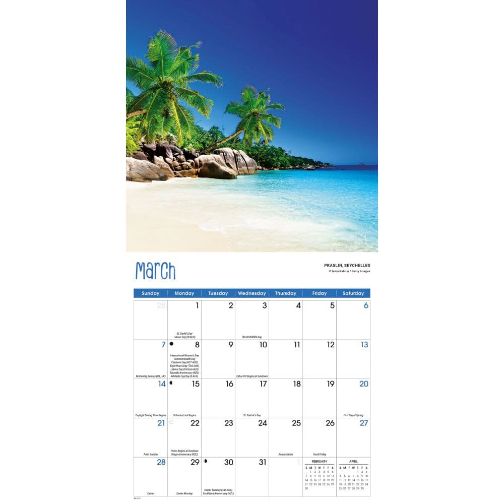 Beaches 2027 Mini Wall Calendar Second Alternate Image