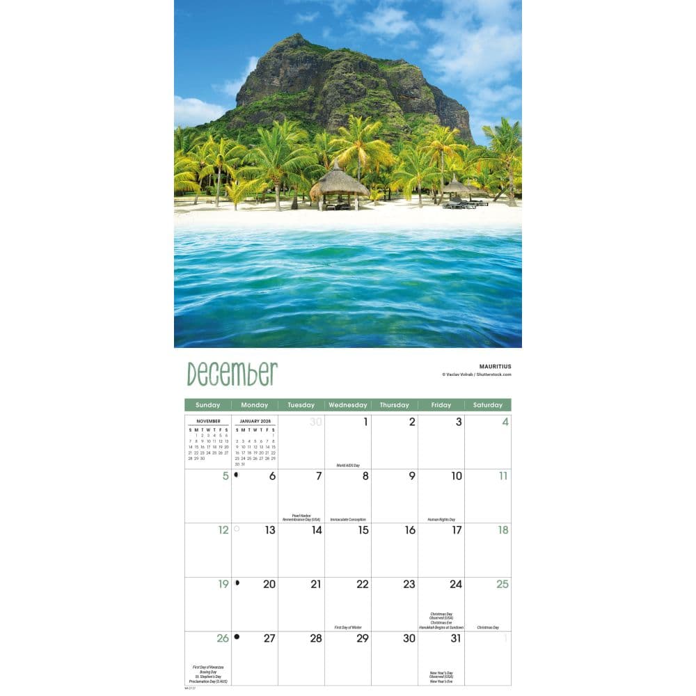 Beaches 2027 Mini Wall Calendar Fourth Alternate Image
