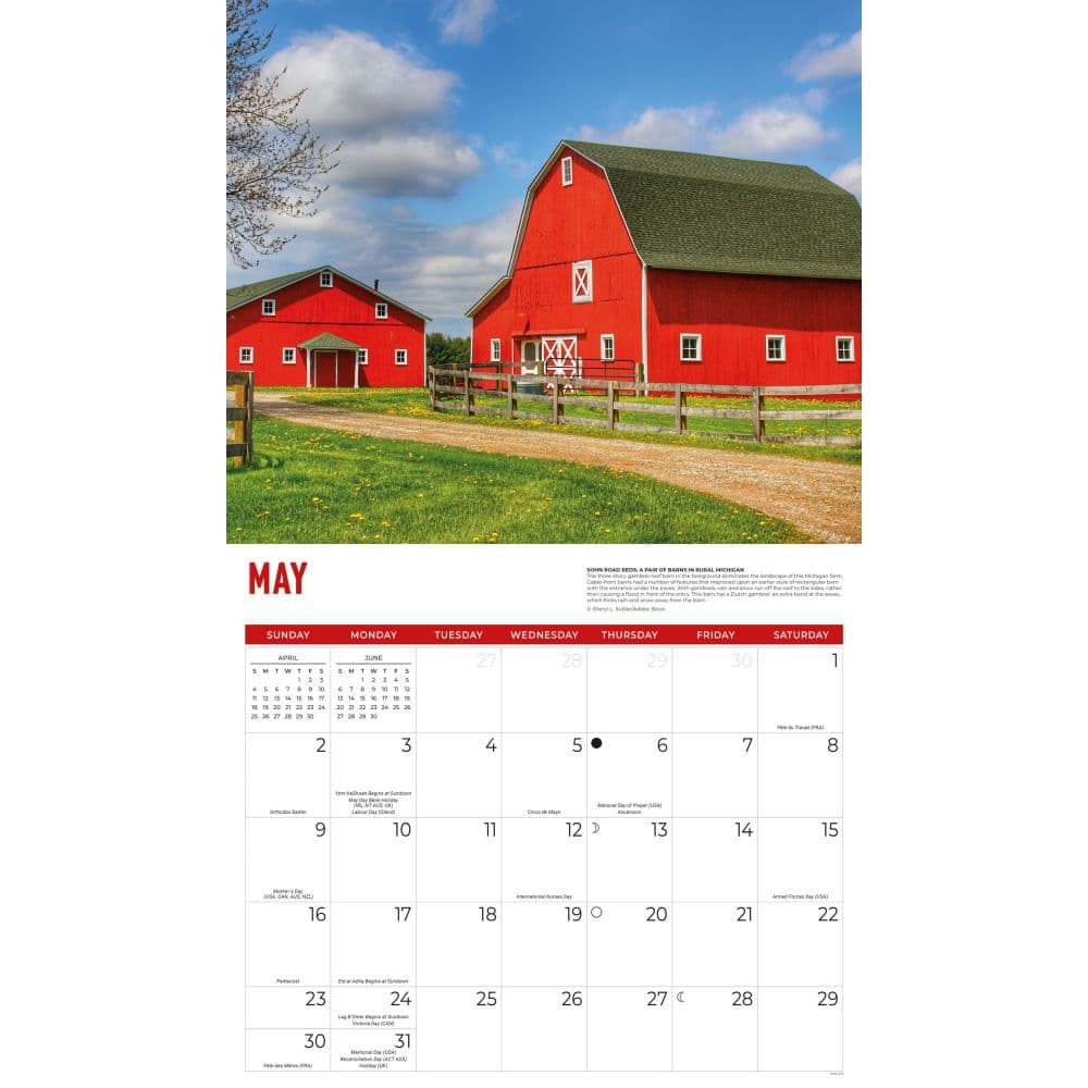 Barns 2027 Deluxe Wall Calendar Second Alternate Image