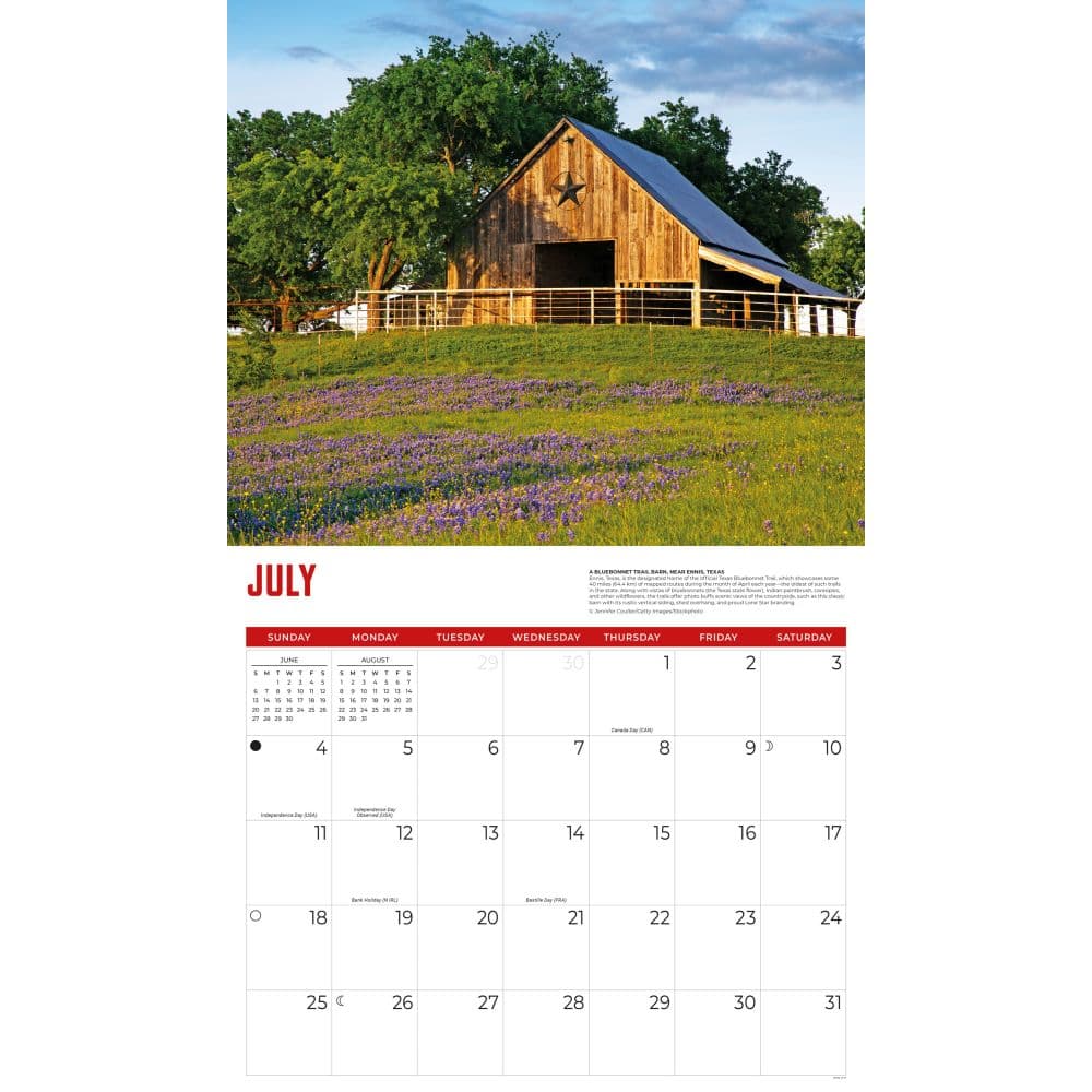 Barns 2027 Deluxe Wall Calendar Third Alternate Image