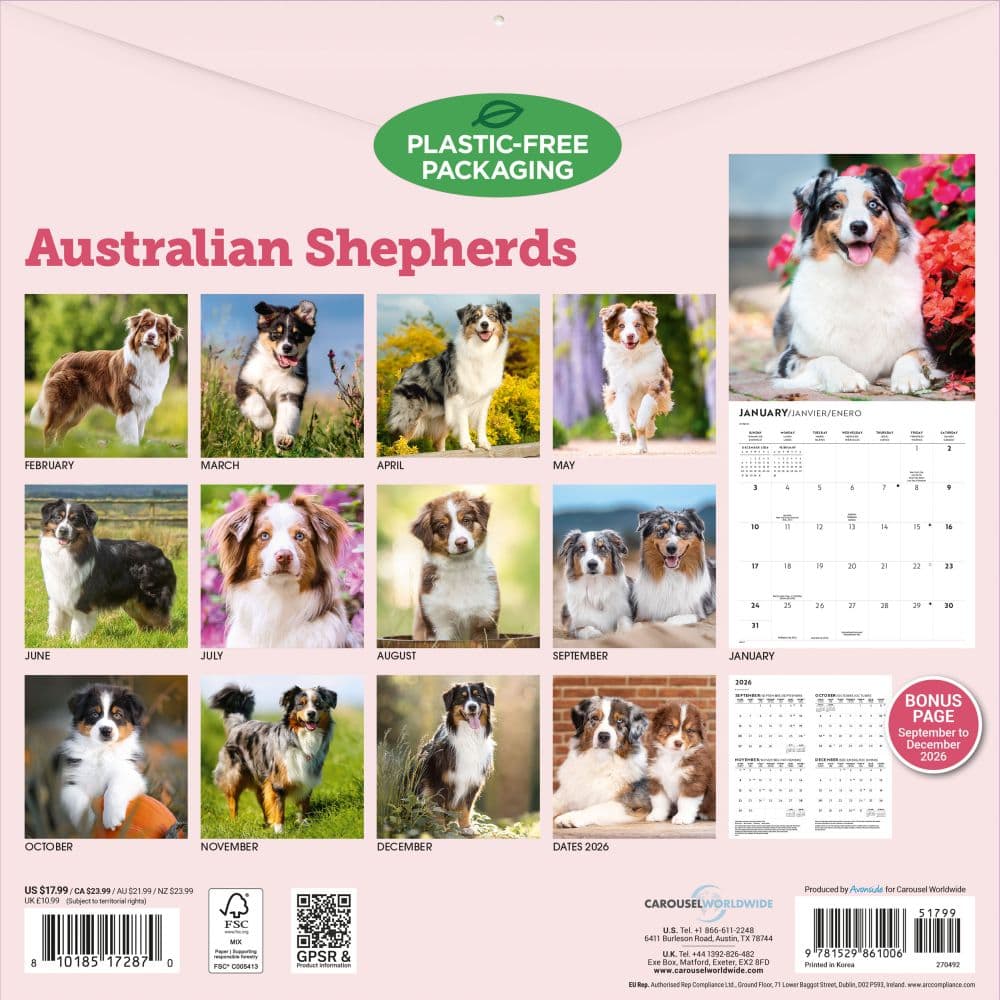 Australian Shepherds 2027 Wall Calendar First Alternate Image