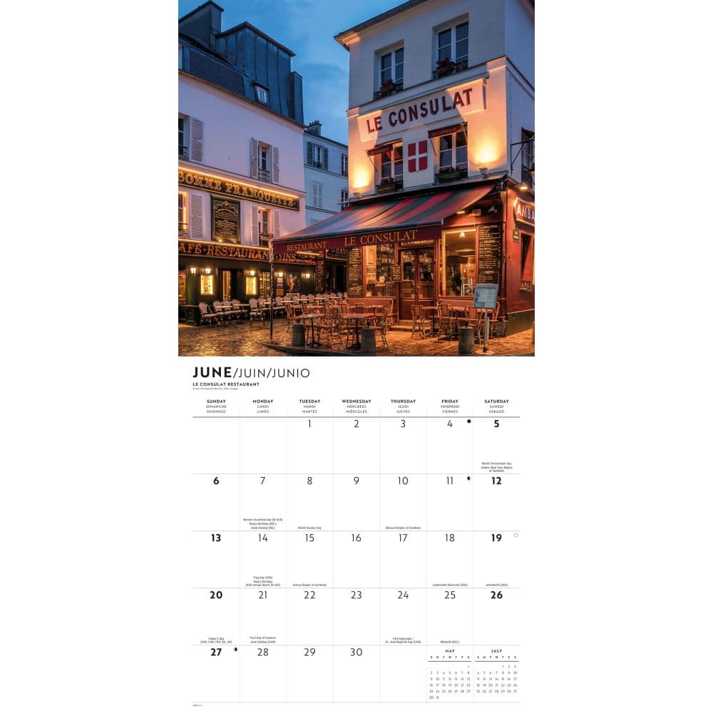 Parisian Lifestyle 2027 Wall Calendar Third Alternate Image