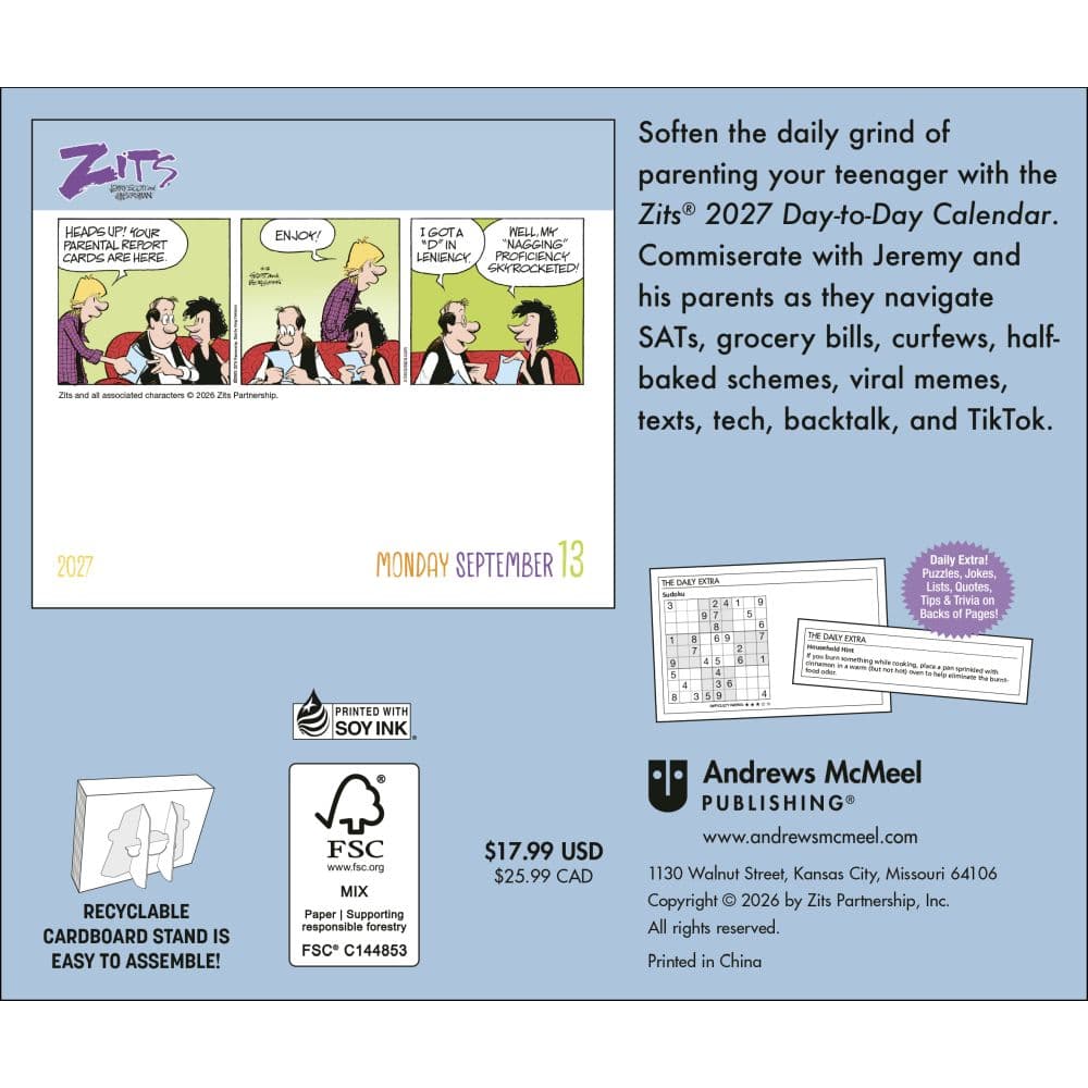 Zits 2027 Desk Calendar First Alternate Image