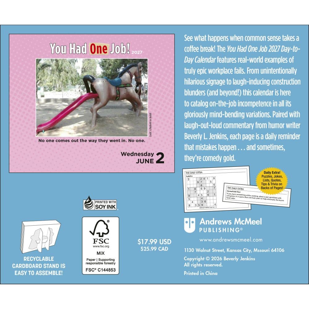 You Had One Job 2027 Desk Calendar First Alternate Image