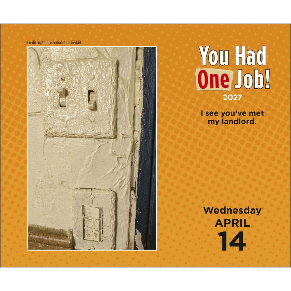 You Had One Job 2027 Desk Calendar Second Alternate Image