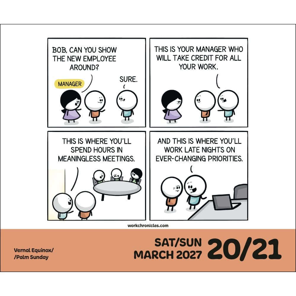Work Chronicles 2027 Desk Calendar Third Alternate Image