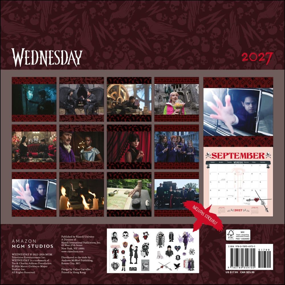Wednesday 2027 Wall Calendar First Alternate Image