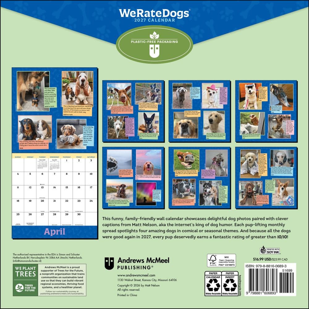 We Rate Dogs 2027 Wall Calendar First Alternate Image