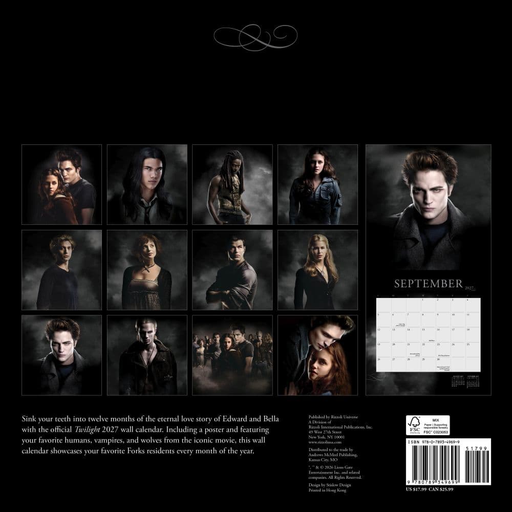 Twilight 2027 Wall Calendar First Alternate Image