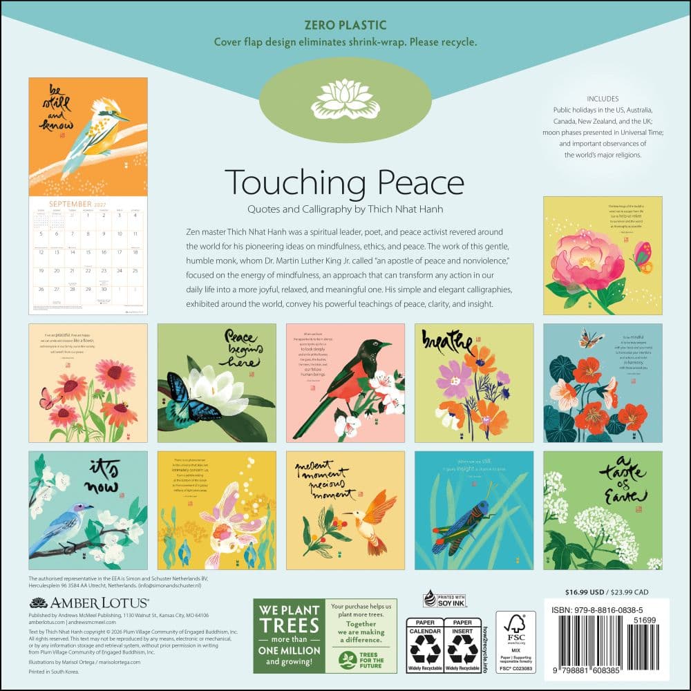 Thich Nhat Hanh 2027 Wall Calendar First Alternate Image