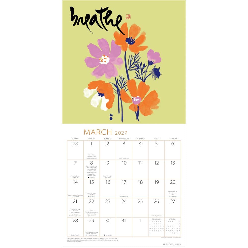 Thich Nhat Hanh 2027 Wall Calendar Second Alternate Image