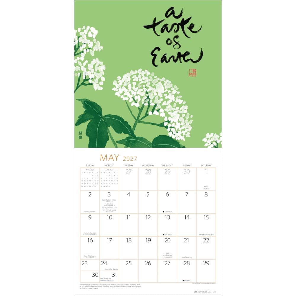 Thich Nhat Hanh 2027 Wall Calendar Third Alternate Image