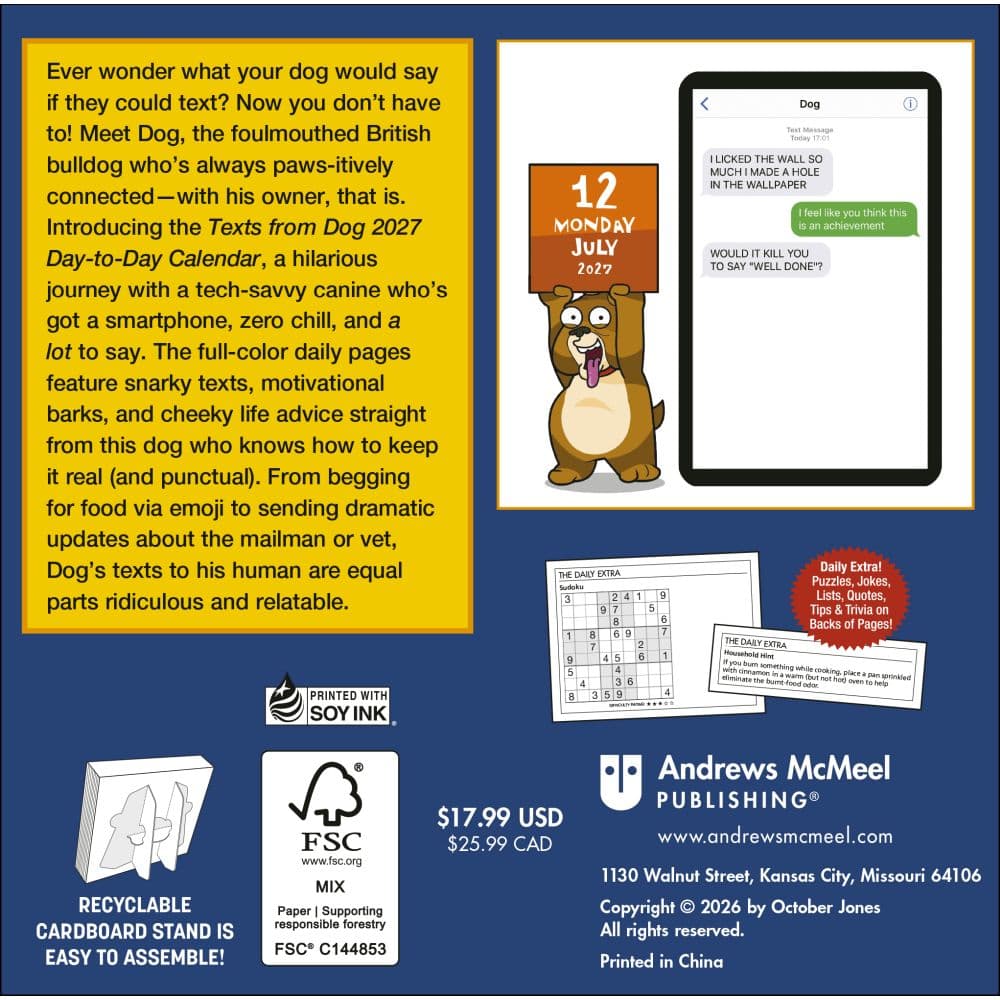 Texts from Dog 2027 Desk Calendar First Alternate Image