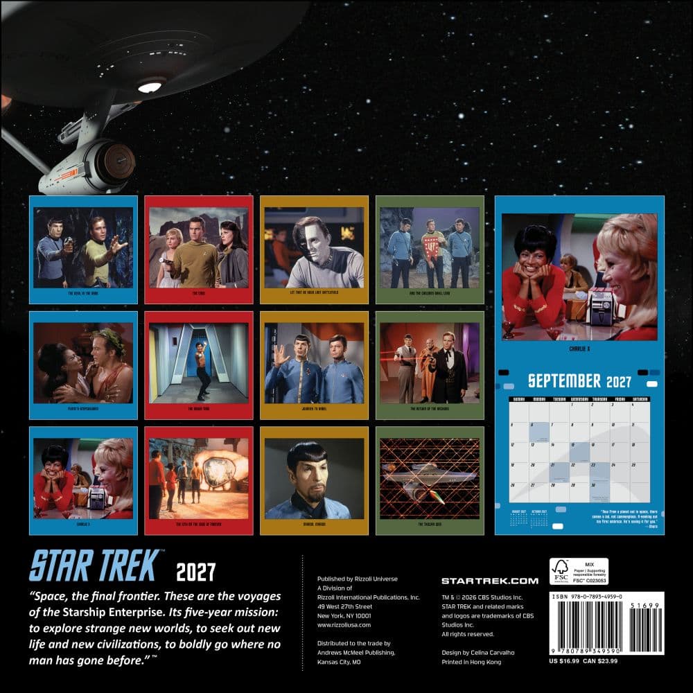 Star Trek Original Series 2027 Wall Calendar First Alternate Image