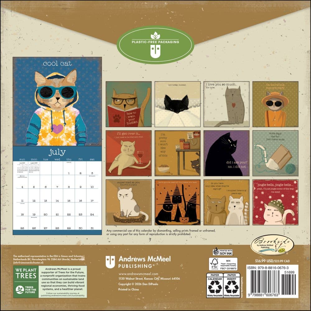 Snarky Cats 2027 Wall Calendar by Dan DiPaolo First Alternate Image