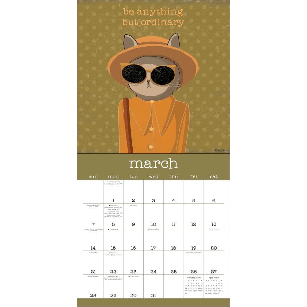 Snarky Cats 2027 Wall Calendar by Dan DiPaolo Second Alternate Image