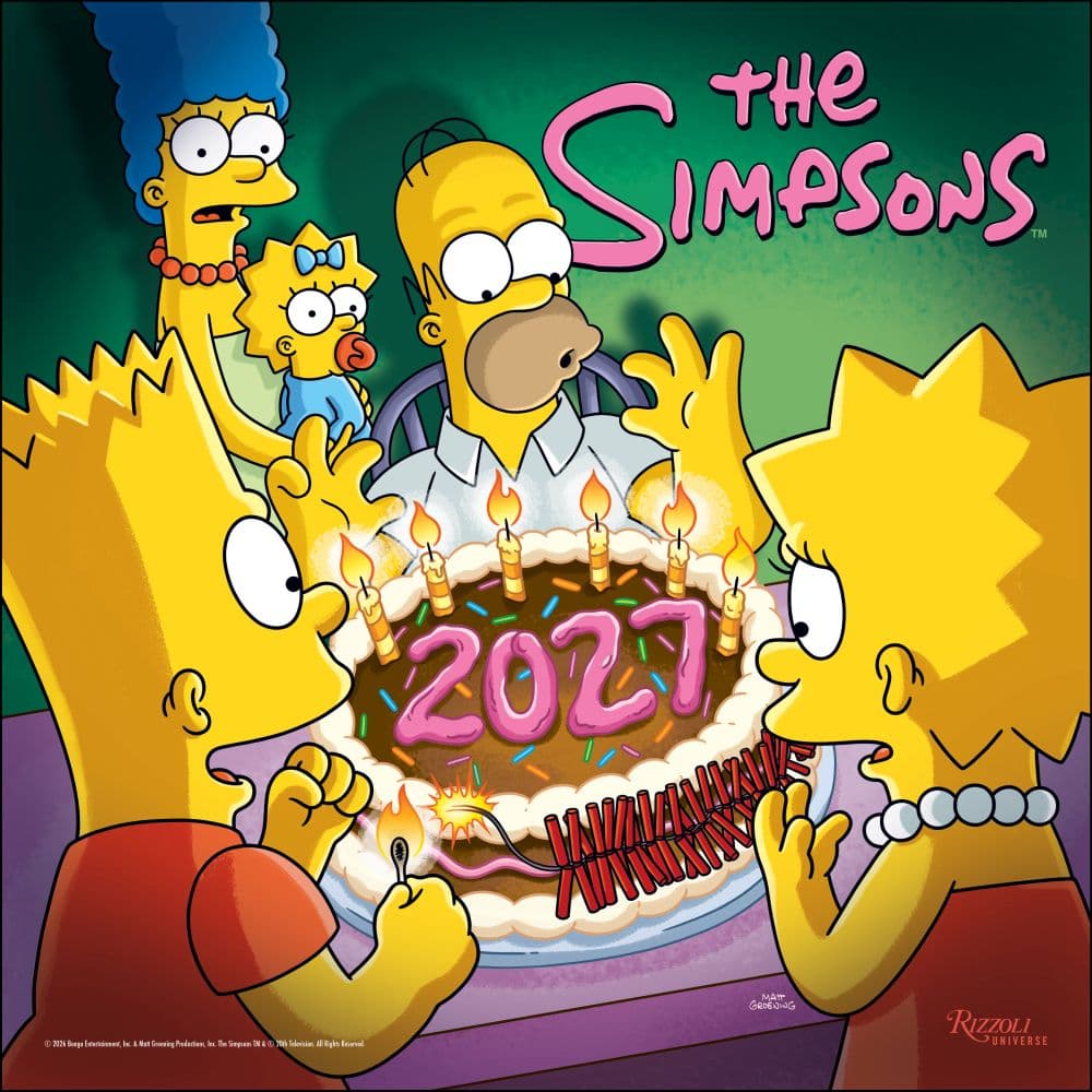 Simpsons 2027 Wall Calendar Main Product Image