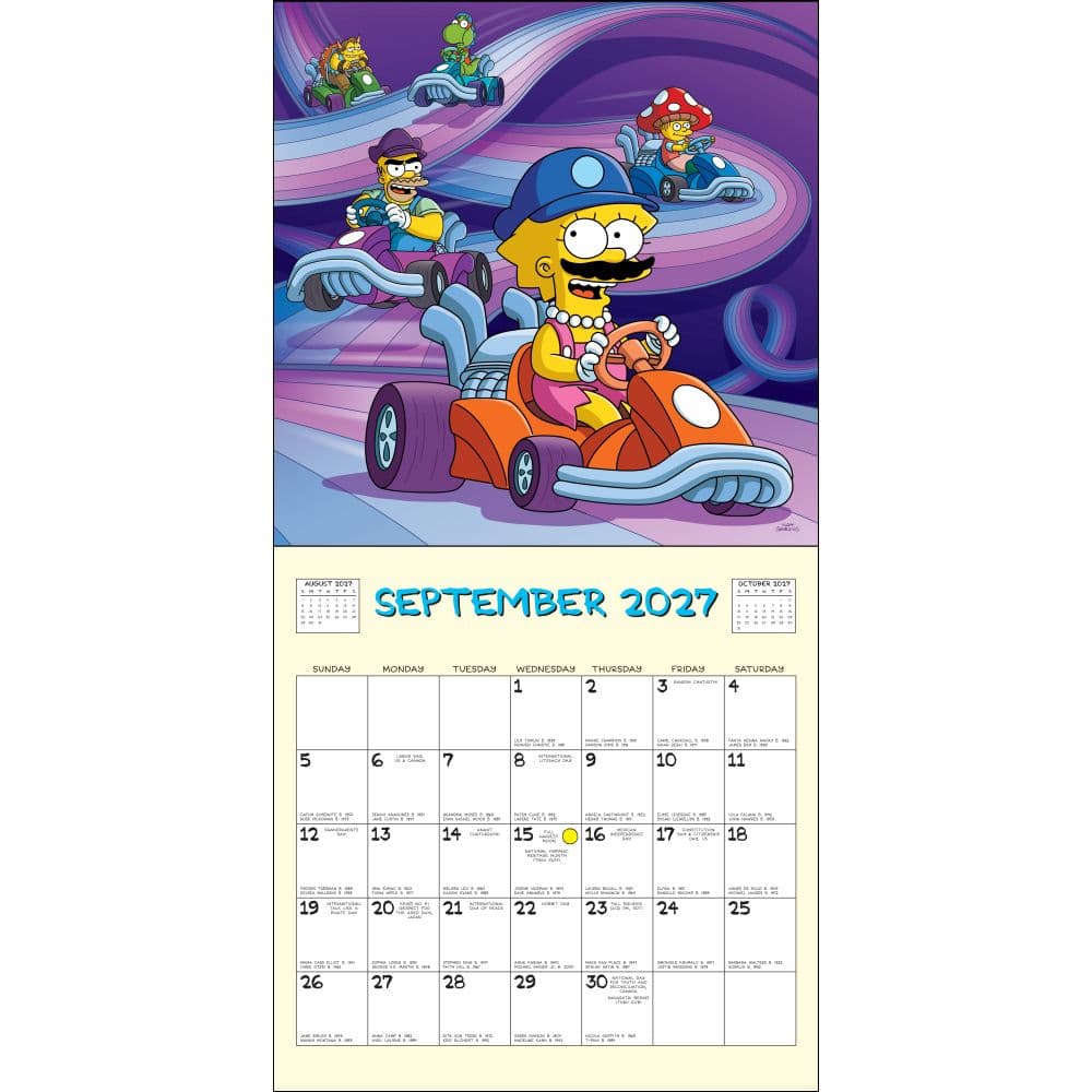 Simpsons 2027 Wall Calendar Fourth Alternate Image