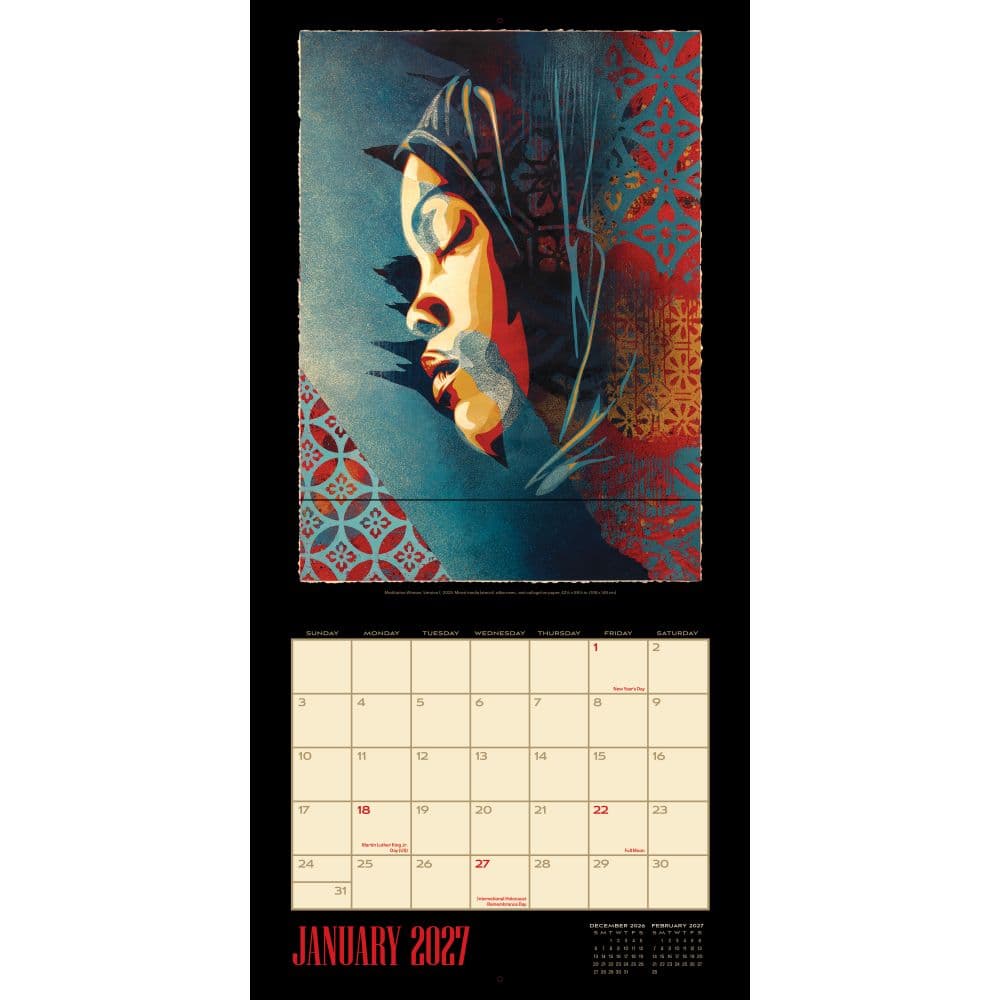 Shepard Fairey 2027 Wall Calendar Second Alternate Image