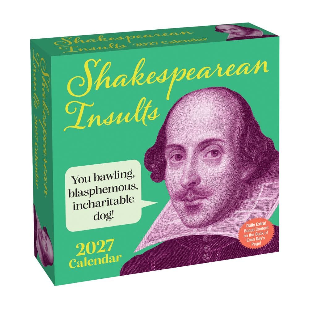 Shakespearean Insults 2027 Desk Calendar Main Product Image