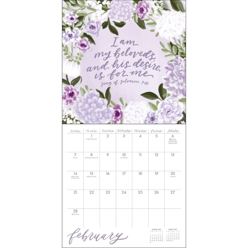 Scriptures and Florals 2027 Wall Calendar Second Alternate Image
