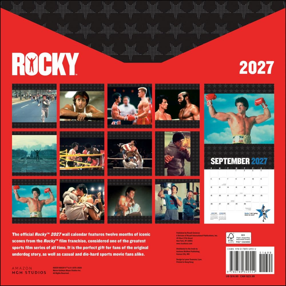 Rocky 2027 Wall Calendar First Alternate Image