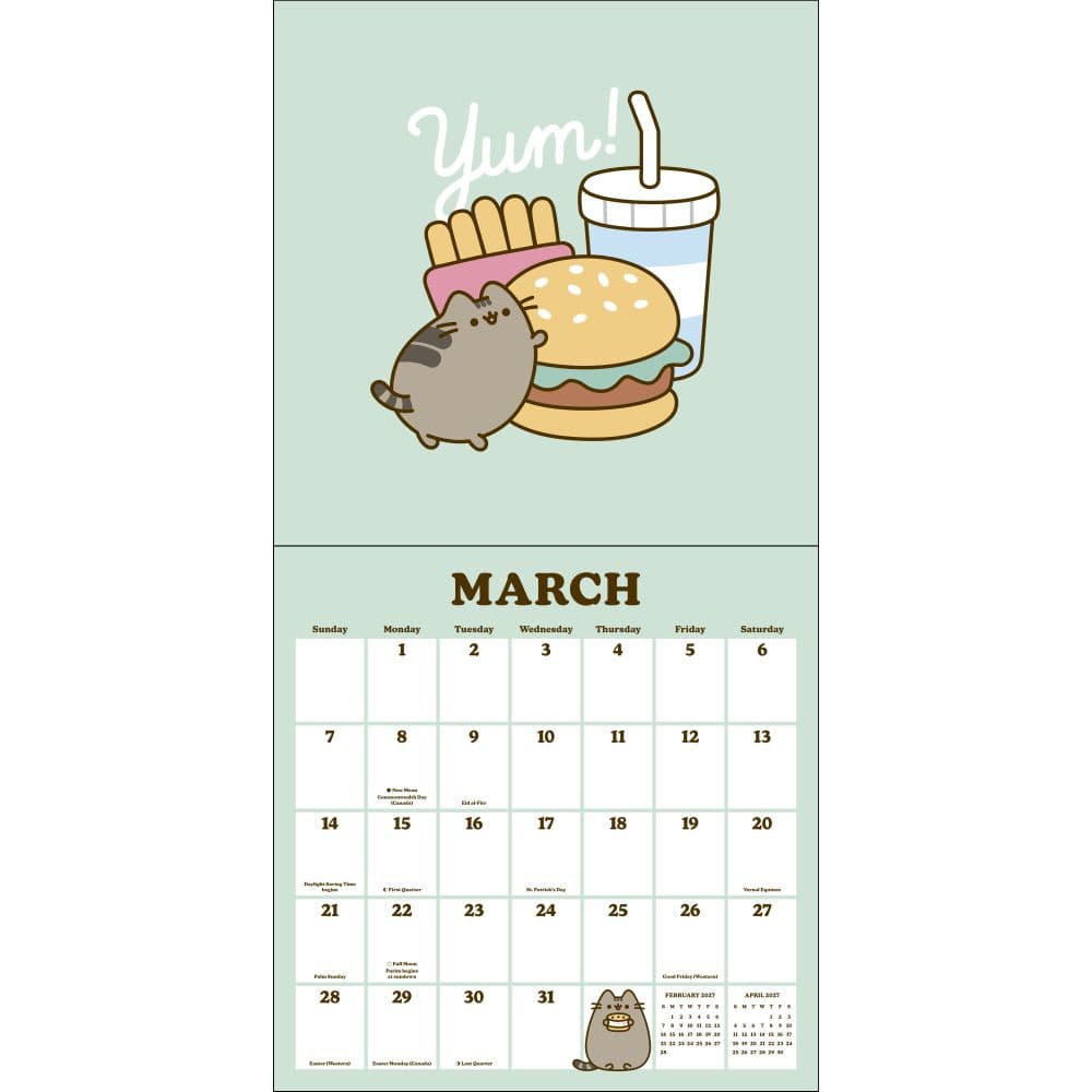 Pusheen 2027 Wall Calendar Third Alternate Image