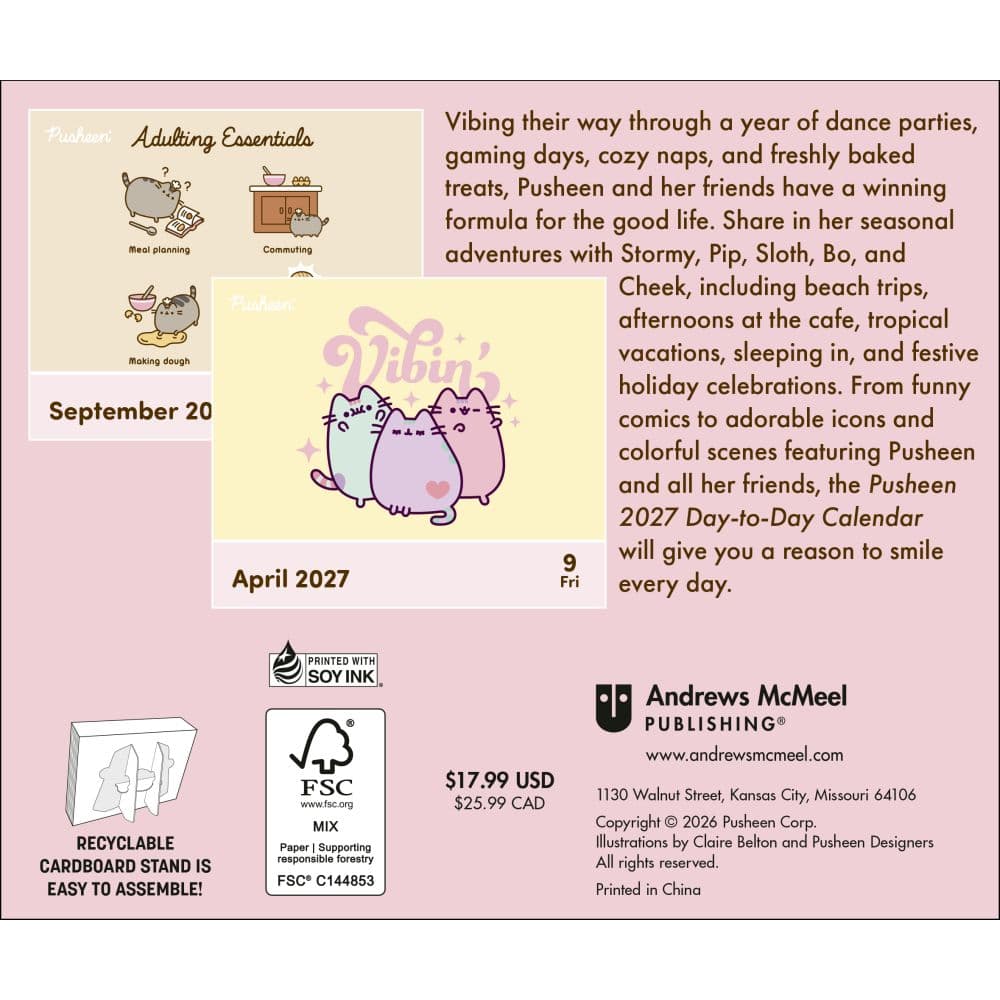 Pusheen 2027 Desk Calendar First Alternate Image