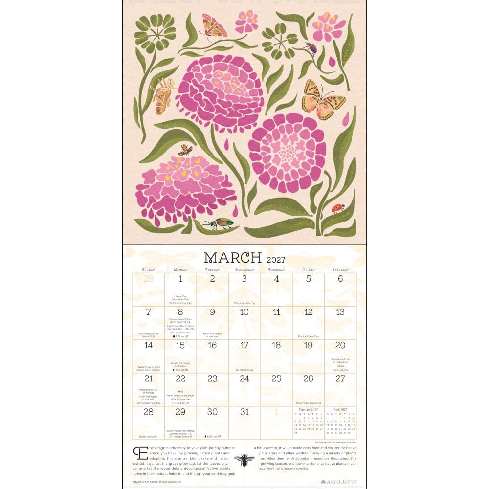 Praise for the Pollinators 2027 Wall Calendar Third Alternate Image