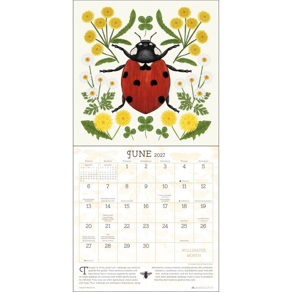 Praise for the Pollinators 2027 Wall Calendar Fourth Alternate Image