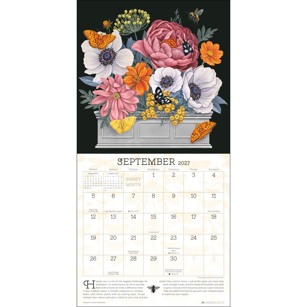Praise for the Pollinators 2027 Wall Calendar Fifth Alternate Image