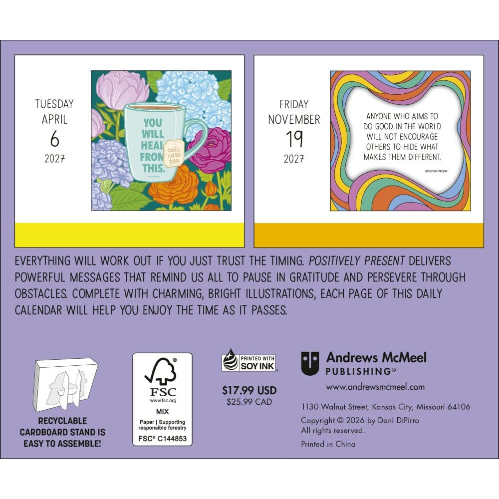 Positively Present 2027 Desk Calendar First Alternate Image