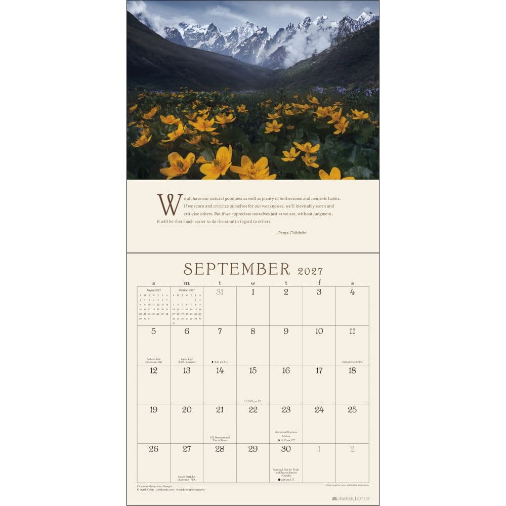 Pema Chodron 2027 Wall Calendar Fourth Alternate Image