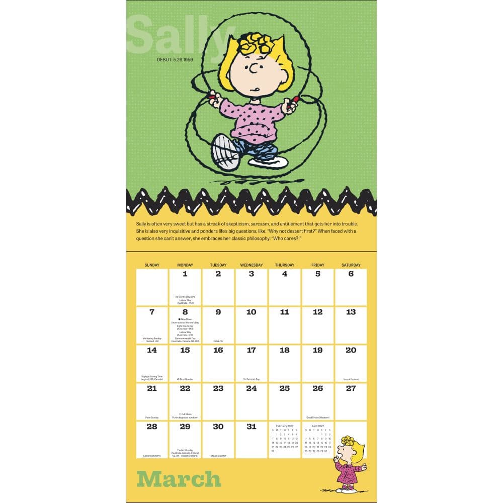 Peanuts 2027 Wall Calendar Third Alternate Image