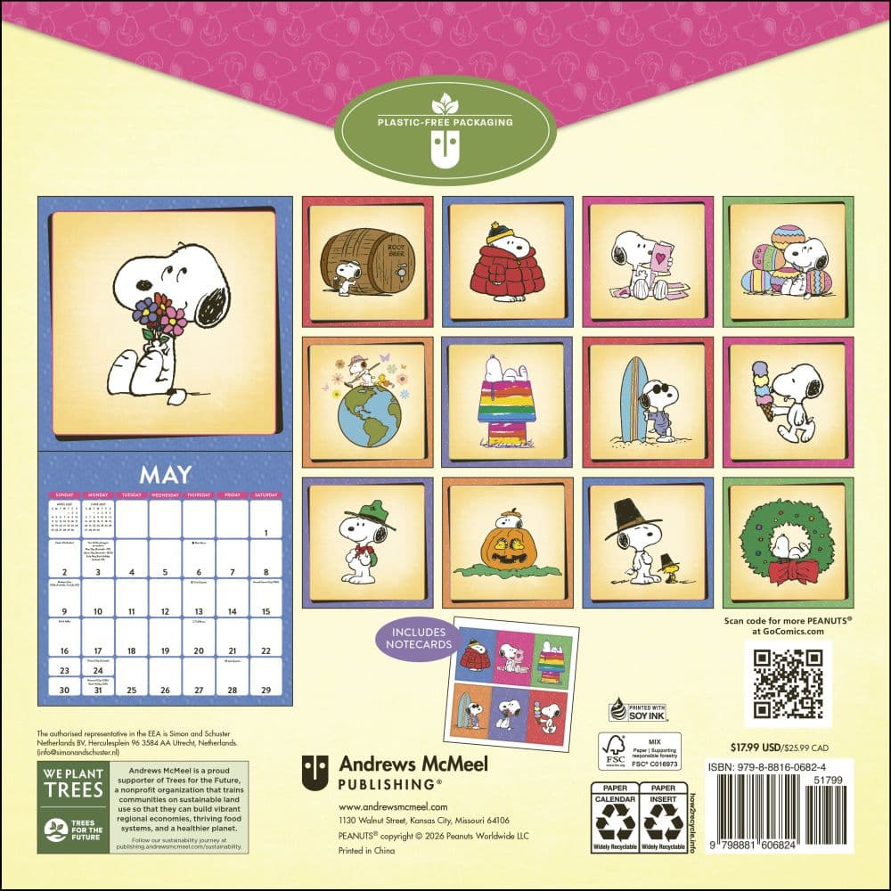 Peanuts Snoopy 2027 Wall Calendar First Alternate Image
