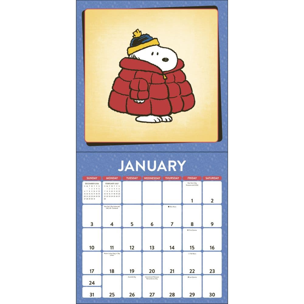 Peanuts Snoopy 2027 Wall Calendar Second Alternate Image